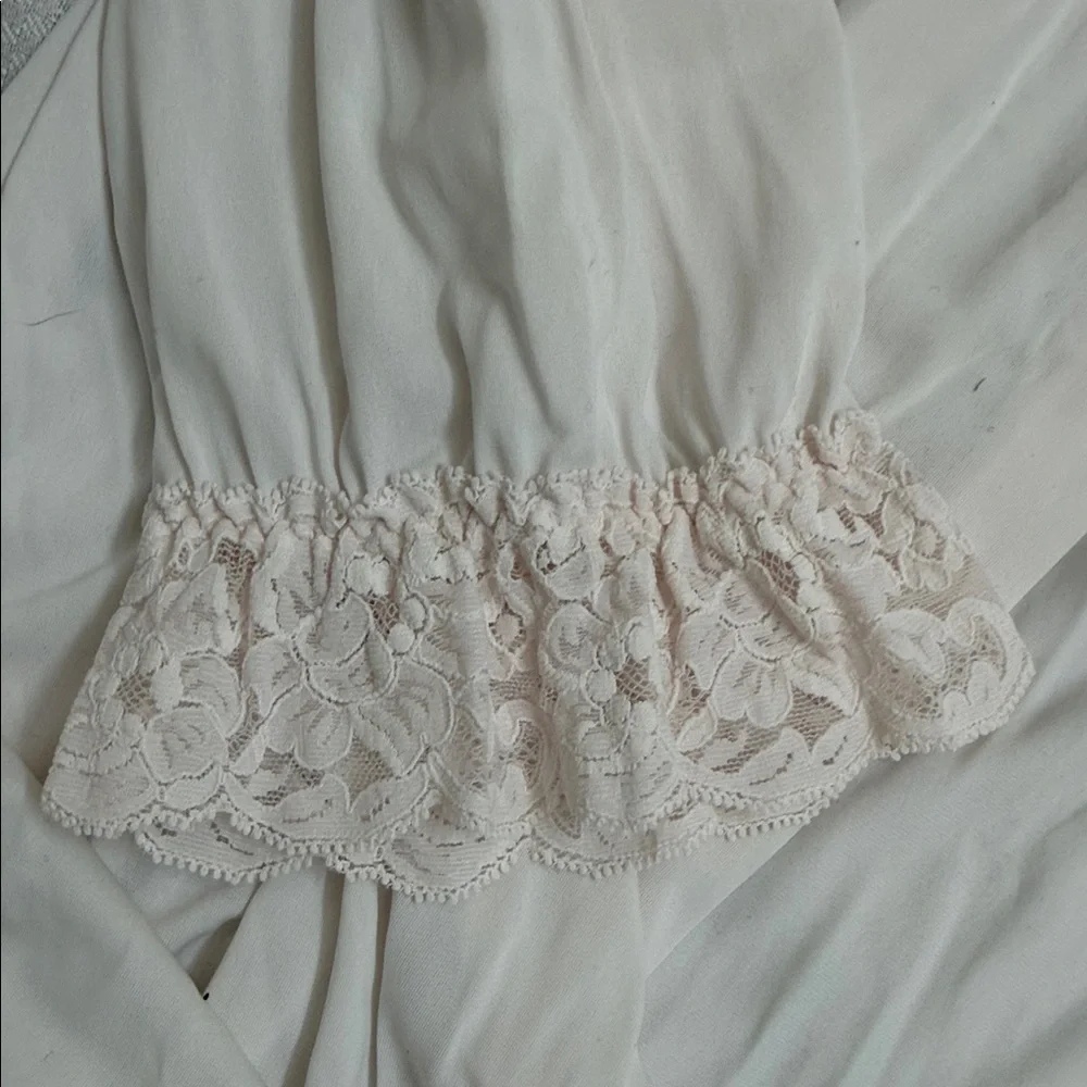 Vintage Shadowline Romantic Lace Nightgown Robe Blush Pink Maxi Lingerie Dress